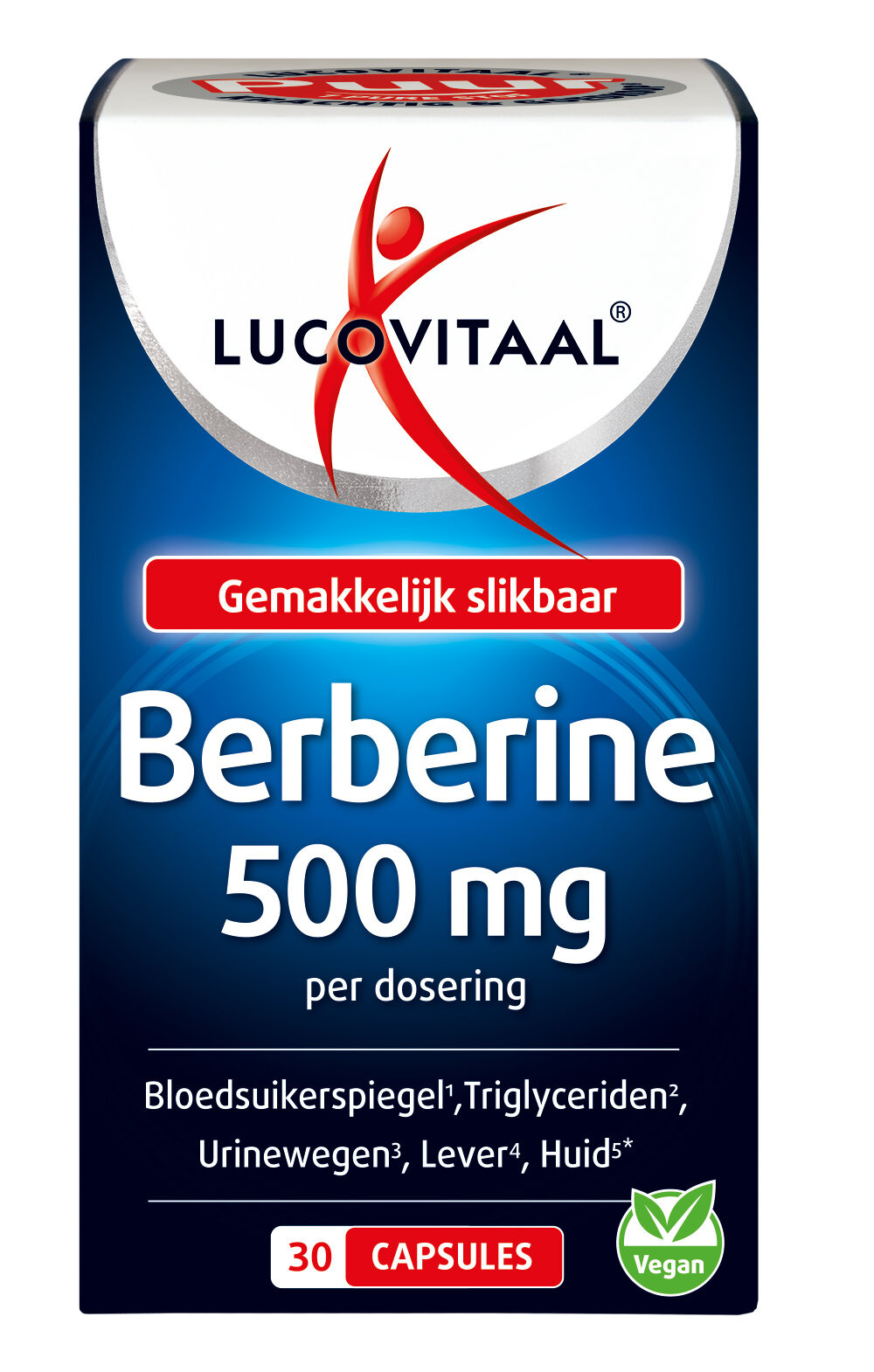 Lucovitaal Berberine Puur 500mg 30,00 Cápsulas
