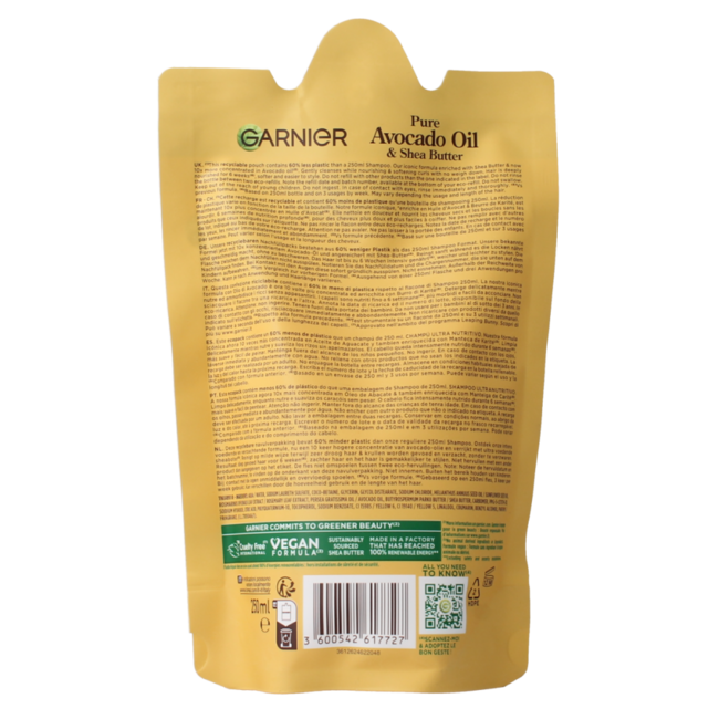Loving blends shampoo avocado karite navulling 250 Milliliter