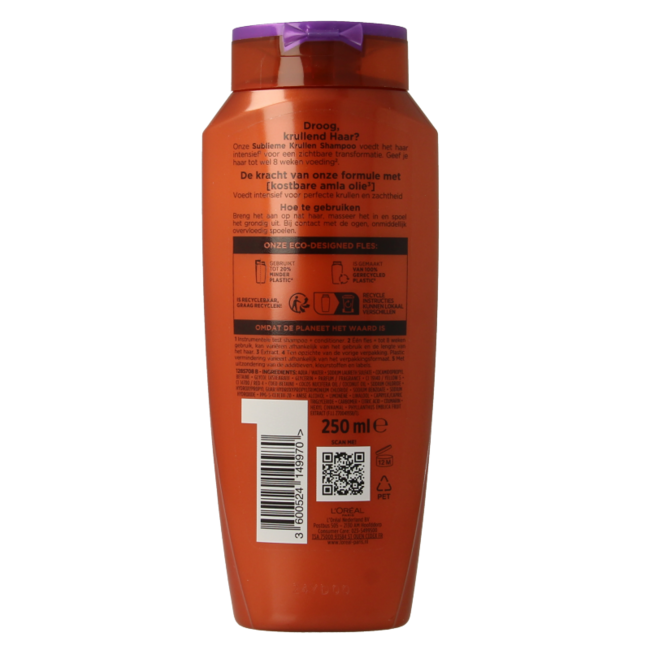 Shampoo krul verzorging 250.00 Milliliter