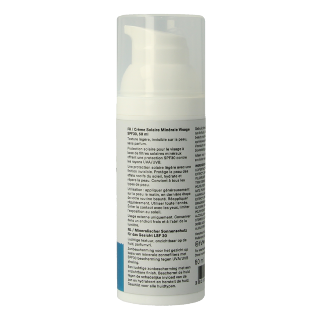 Schermo minerale solare viso SPF30 50 Millilitri