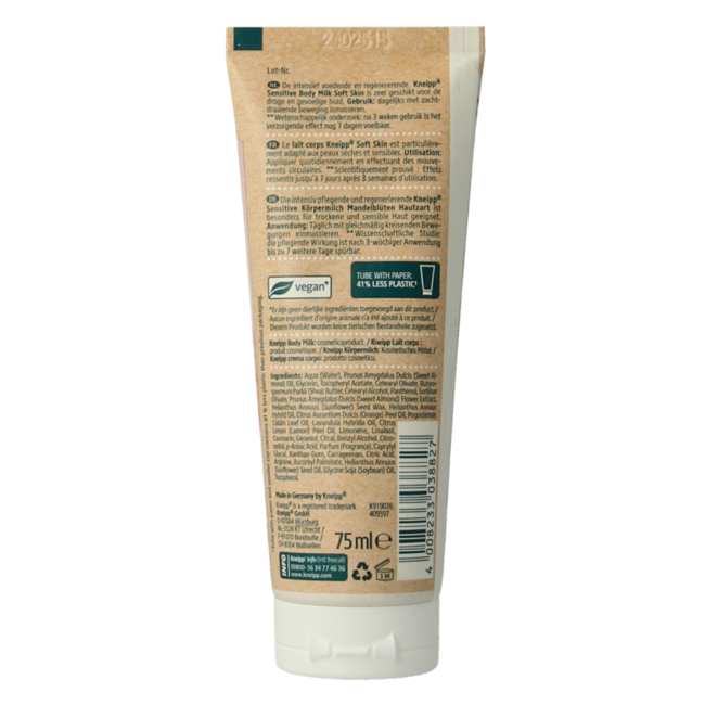 Lait corporel peau douce mini 75 millilitres