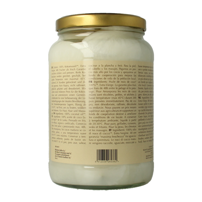 Organic coconut oil 1600 millilitres