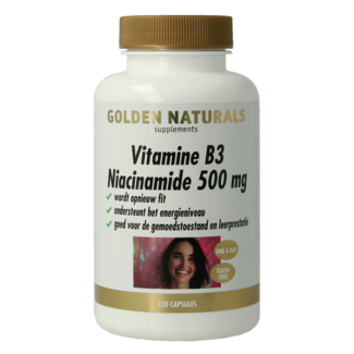 Golden Naturals Vitamine B3 niacinamide 120 gélules végétariennes
