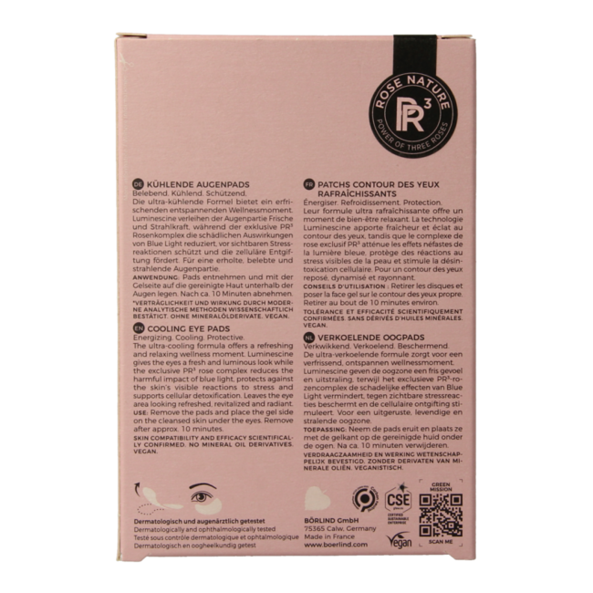 Rose nature eye pads 6 x 2 stuks 12 Stuks