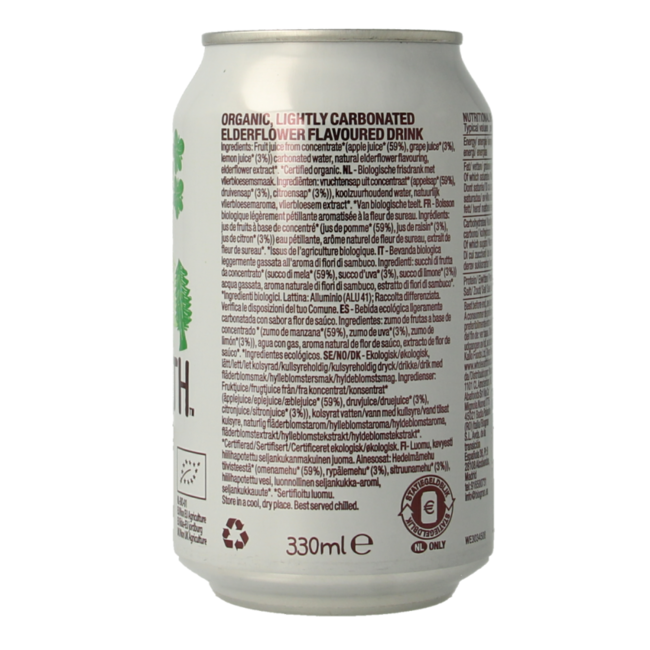 Boisson pétillante bio fleur de sureau 330 millilitres