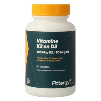Fittergy K2 (100mcg) and D3 (50mcg) 60 Tablets