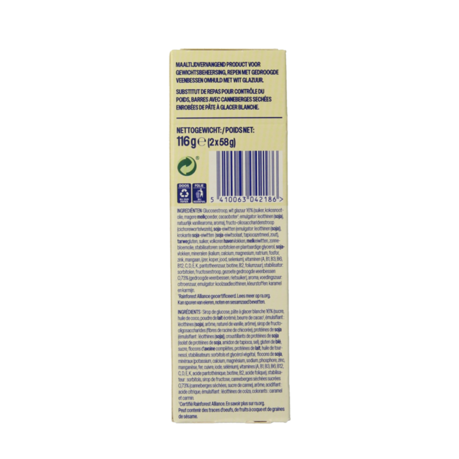 Meal replacement bars cranberry cheesecake 116 Gram