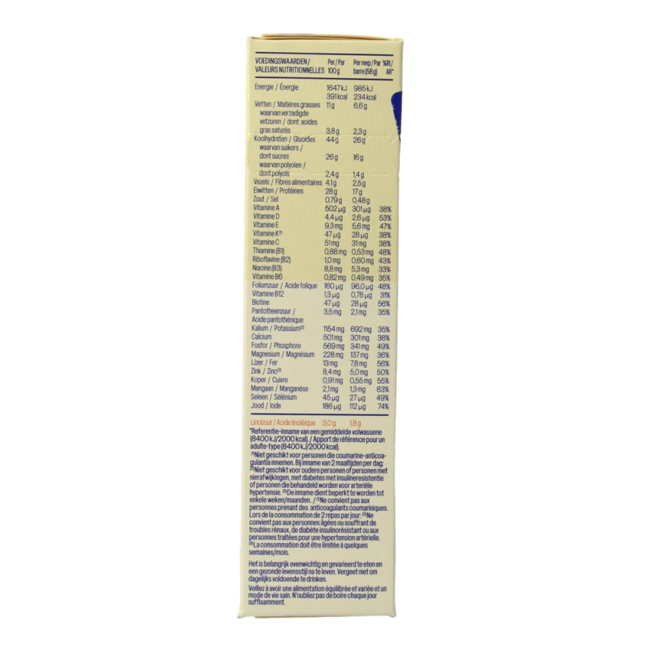 Meal replacement bars chewy caramel 120.00 Gram