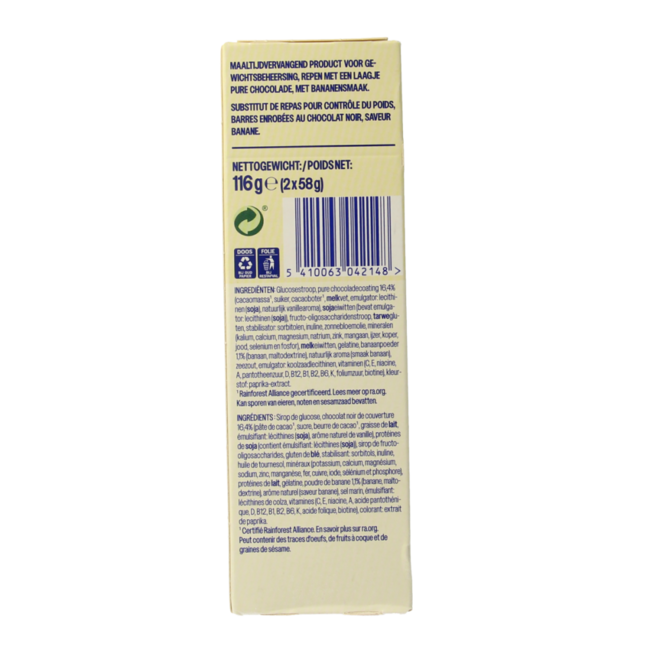 Meal replacement bars fruity banana 116 Gram