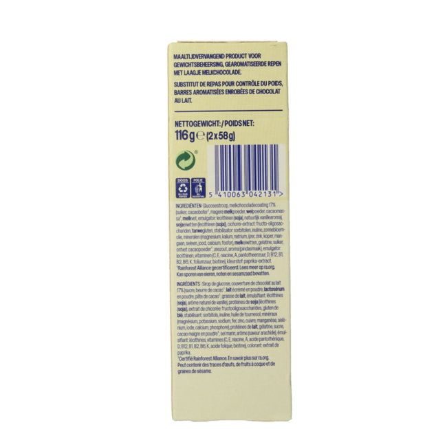 Meal replacement bars peanut nougat 116 Gram