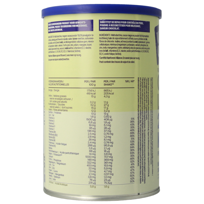 Batido sustitutivo de comida chocolate 436 gramos