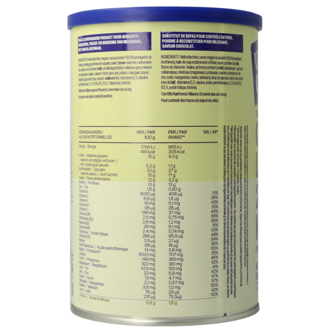 Meal replacement shake chocolate 436.00 Gram