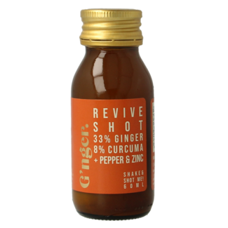 G'nger Shot de zumo de frutas con jengibre y cúrcuma revive 60 mililitros