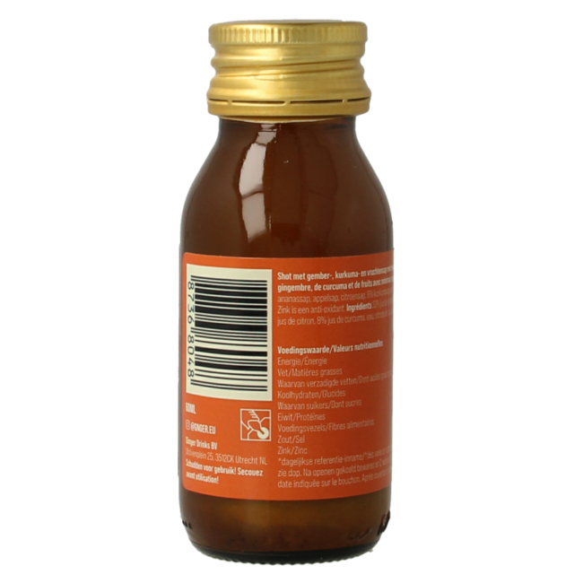 Shot de zumo de frutas con jengibre y cúrcuma revive 60 mililitros