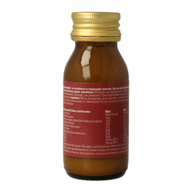 Shot gember vruchtensap immunity 60 Milliliter