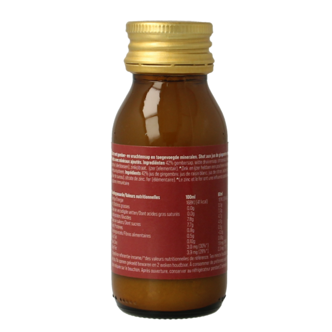 Shot gember vruchtensap immunity 60.00 Milliliter