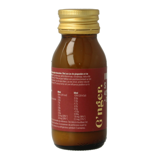 Shot gember vruchtensap immunity 60 Milliliter