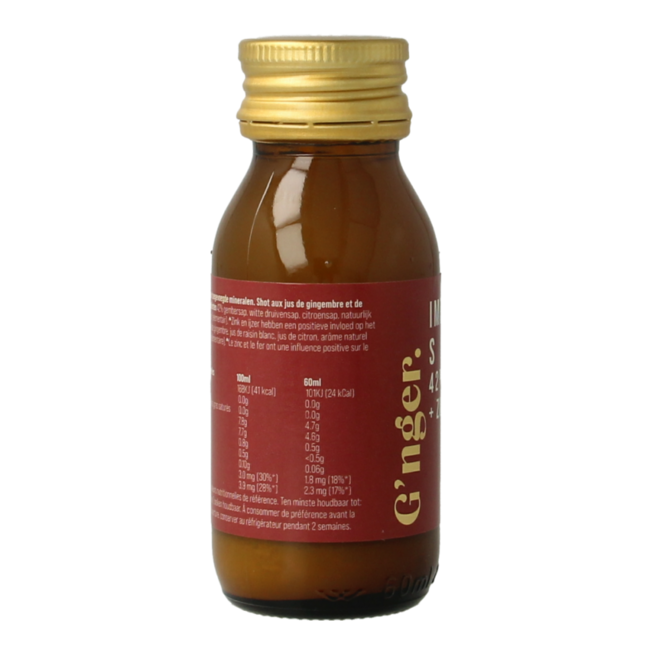 Shot gember vruchtensap immunity 60.00 Milliliter