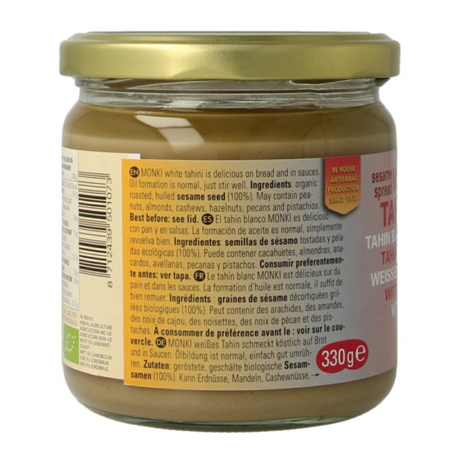 Witte tahin bio 330.00 Gram