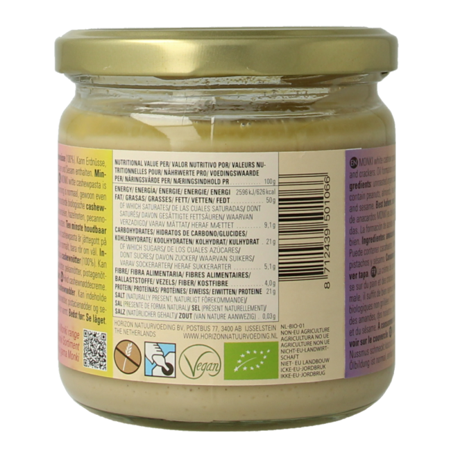 Witte cashewpasta bio 330 Gram