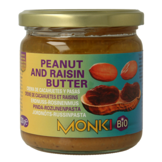 Monki Crema di arachidi e uvetta bio 330 Grammi