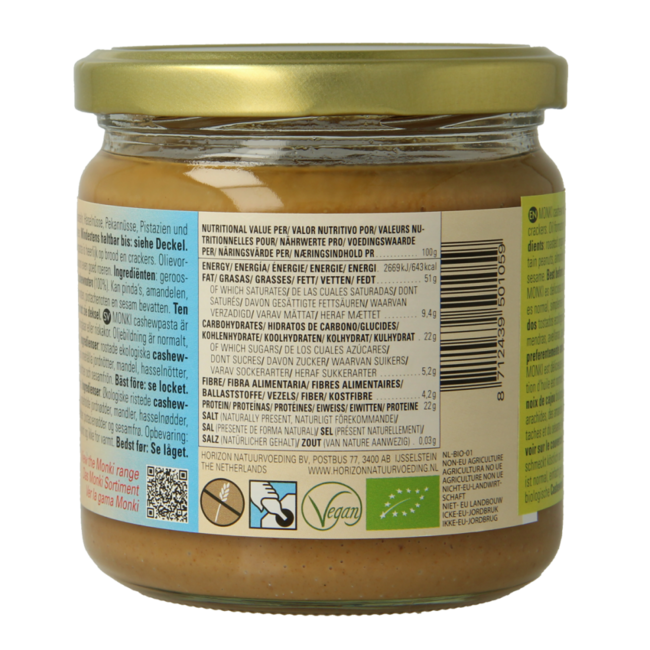 Crema de anacardos bio 330 gramos