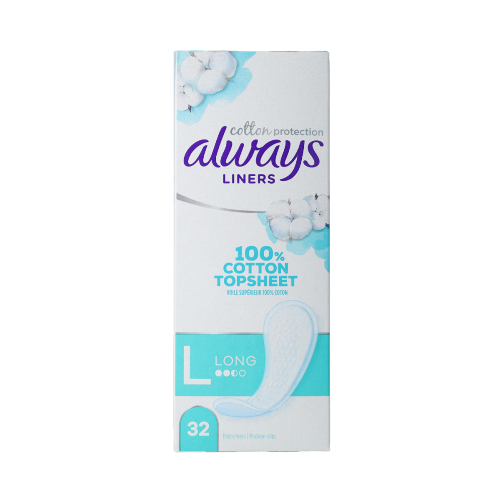Always Dailies cotton protection inlegkruisjes large 32 Stuks