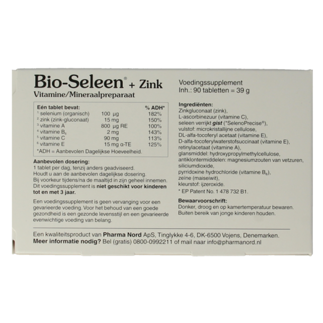 Bio sélénium & zinc 90 comprimés