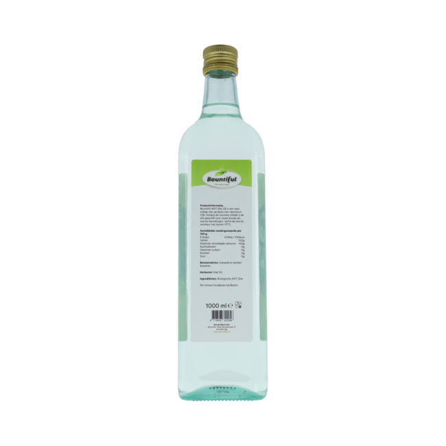 MCT olie C8 coconut pure 99% caprylic acid bio 1000.00 Milliliter