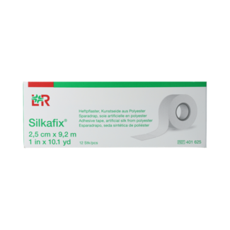 Silkafix Esparadrapo 9,2 m x 2,5 cm sin látex 12,00 unidades