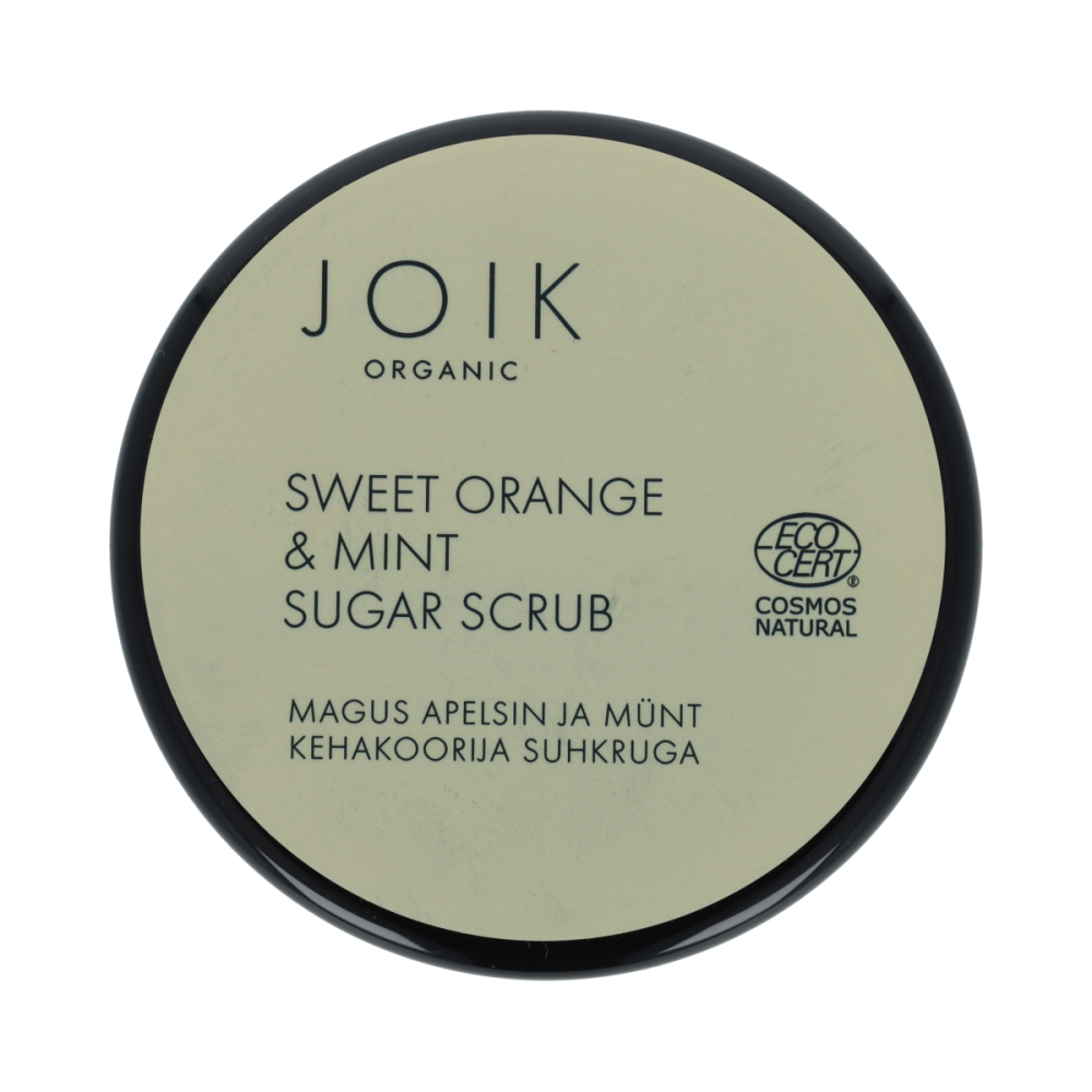 Joik Organics Sweet orange & mint sugar scrub vegan 210 Gram