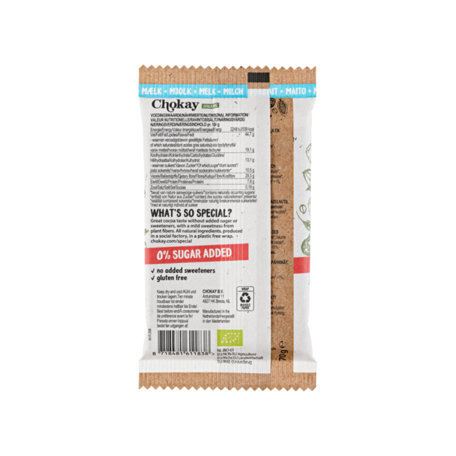 BIO Bar Milky Hazel FT MB 70.00 Gram