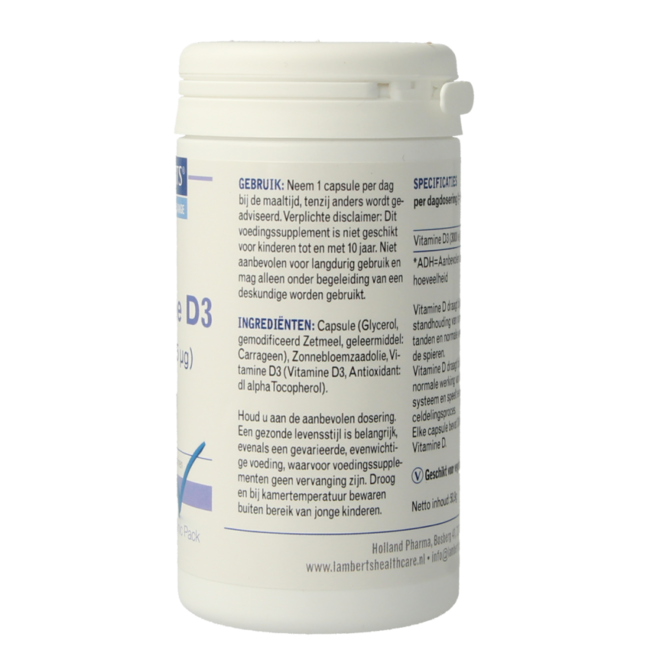 Vitamine D3 3000IE/75mcg 180.00 Capsules