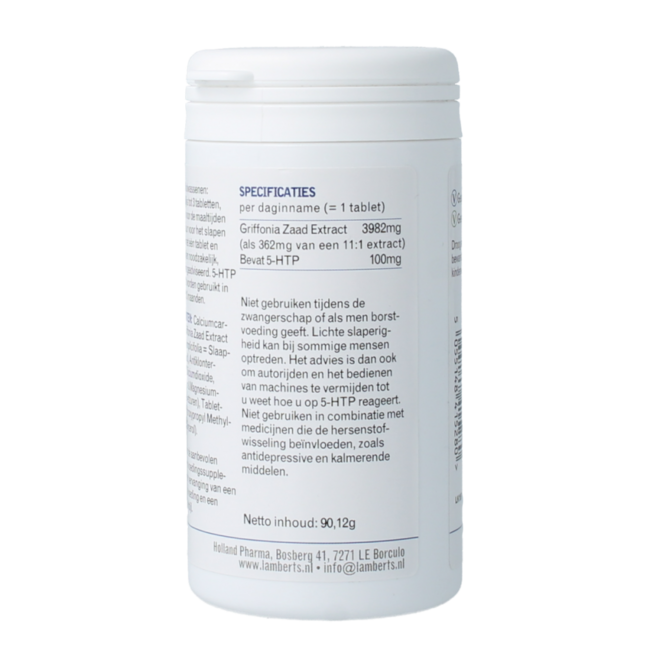 Griffonia zaad extract 5-HTP 100mg 120.00 Tabletten