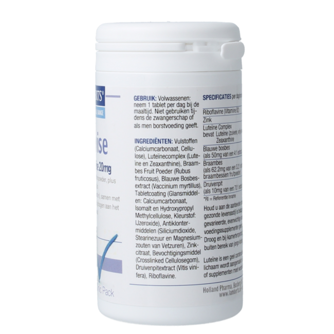 Eyewise krachtige luteïne 20mg 120.00 Tabletten
