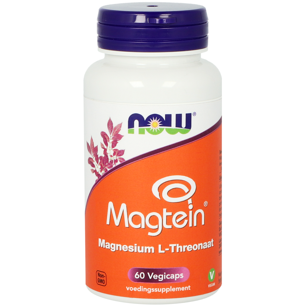 NOW Magtein Magnesium L-Threonaat 60 Vegetarische capsules