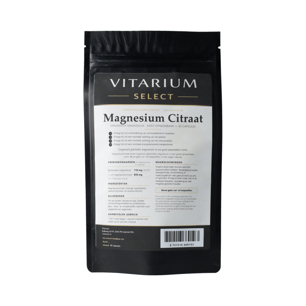 Vitarium Select Magnesium Citraat. 60 Capsules