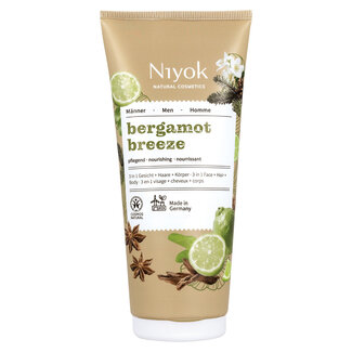 Niyok shower gel men Bergamot Breeze 3 in 1 200 Milliliter