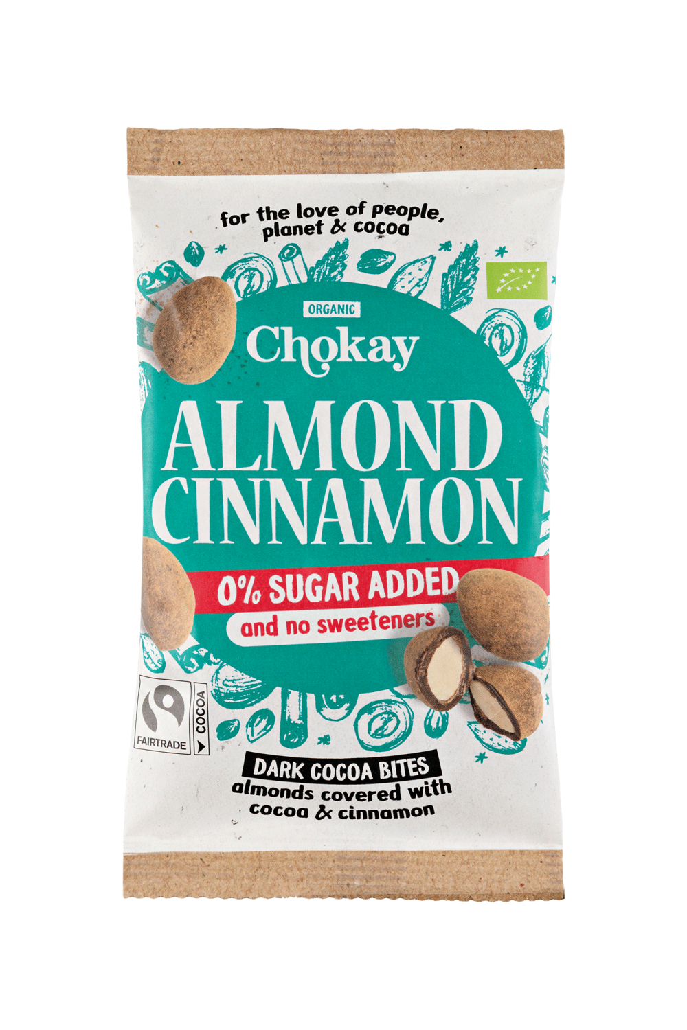 Chokay BIO Bite Dark Almond Cinnamon 85 Gram