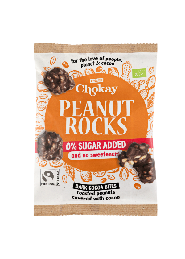 Chokay BIO Bite Dark Peanut Rocks 85 Gram
