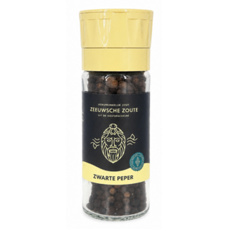 Zeeuwsche Zoute keramische zwarte pepermolen 55.00 Gram