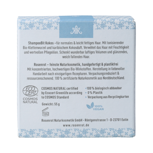 Solid shampoo coconut 60.00 Gram