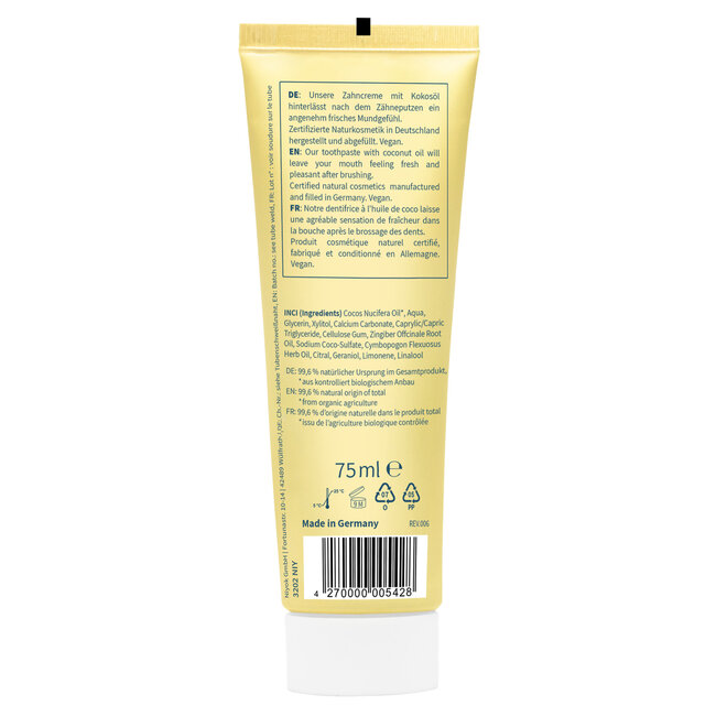 tandpasta lemongrass ginger 75.00 Milliliter