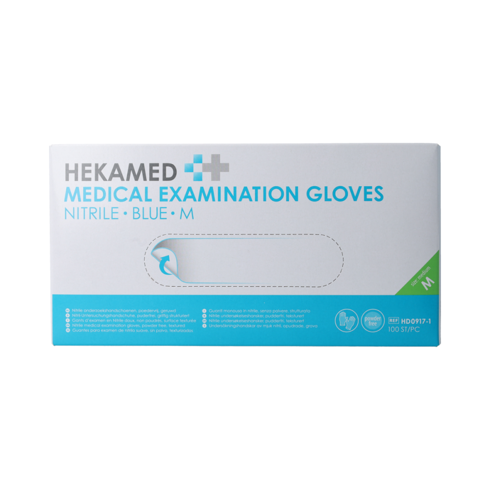 Hekamed Handschoenen soft nitrile M 100.00 Stuks