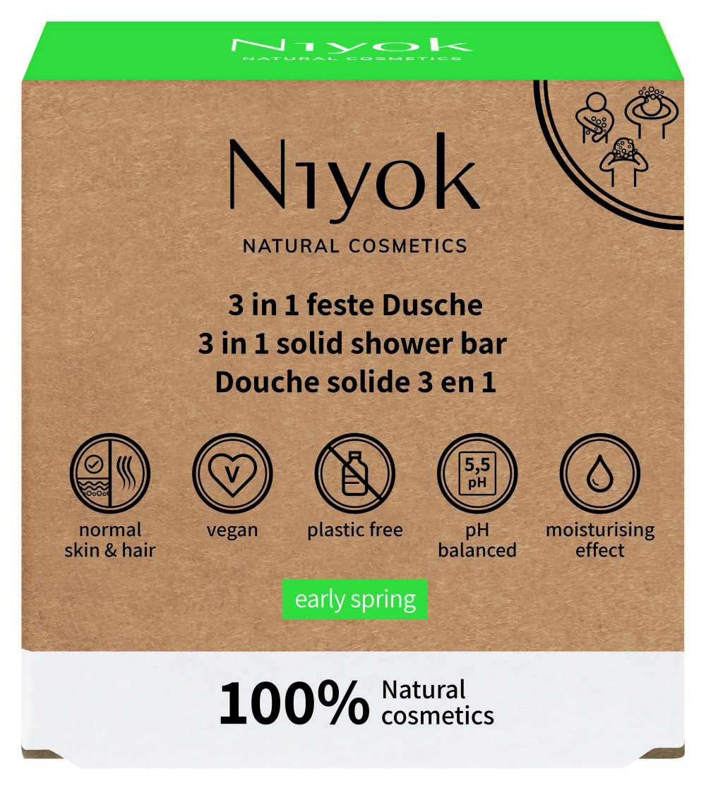Niyok 3 in 1 body ,hair, face wash early spring 80.00 Gram