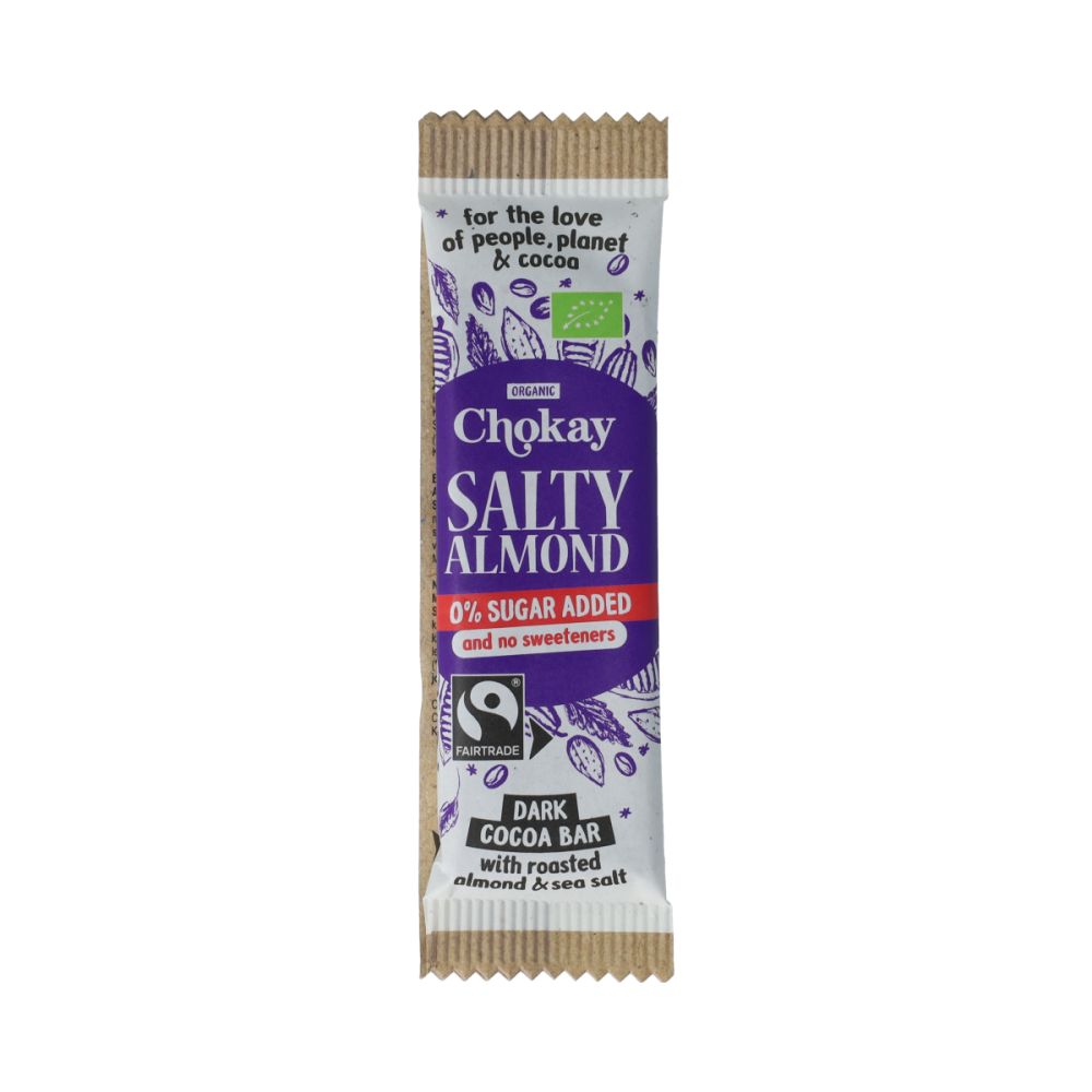 Chokay BIO Snack Bar Dark Salty Almond 30 Gram