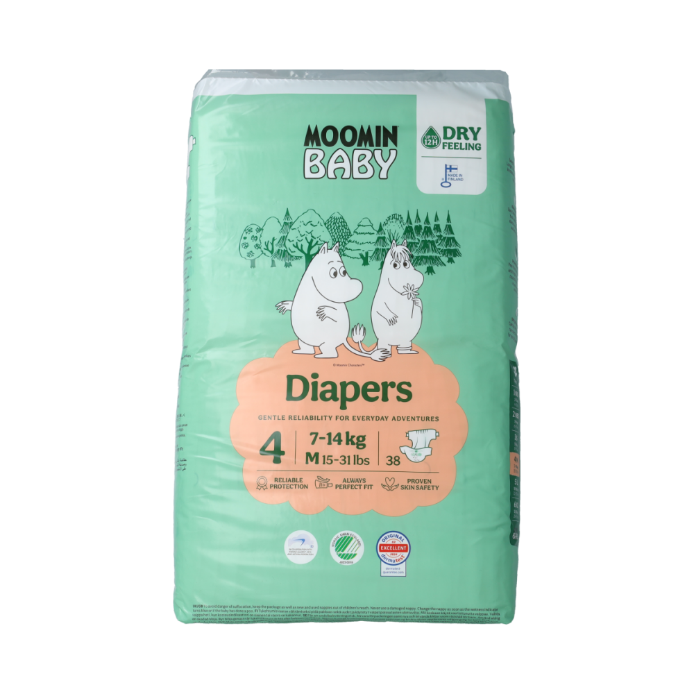 Moomin Baby luiers maat 4 7-14kg 38 Stuks