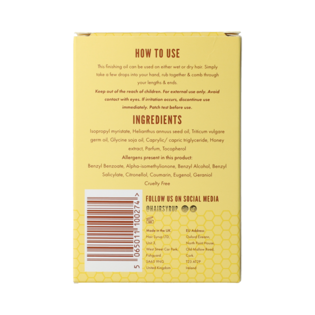 Hair syrup honey dew 50.00 Milliliter