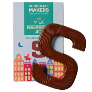 Chocolatemakers Sintletter 40% melk met sinterklaaskruiden bio 100 Gram