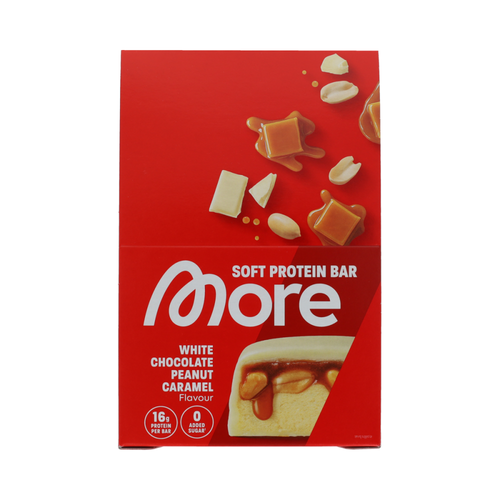 More Nutrition Bar white chocolate peanut caramel 10 Stuks